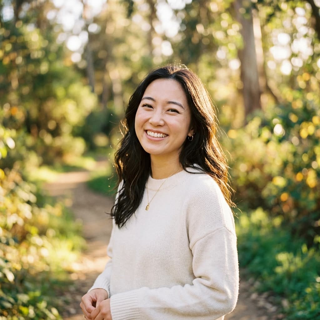 Happy woman outdoors